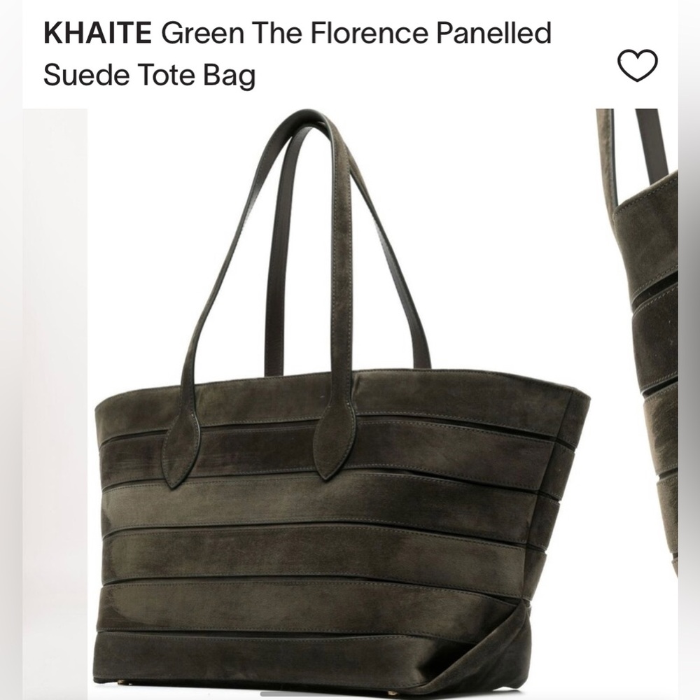 KHAITE suede tote bag